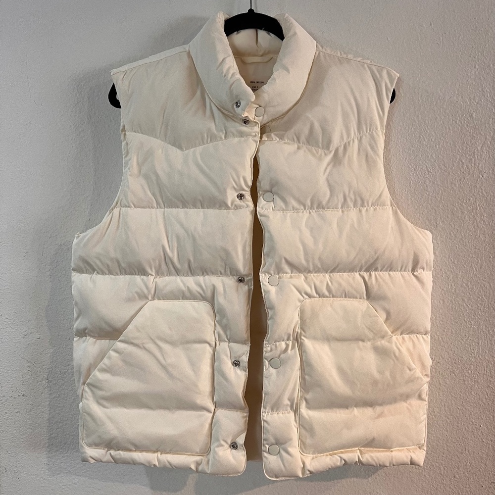 Zara origins cream vest puffer jacket